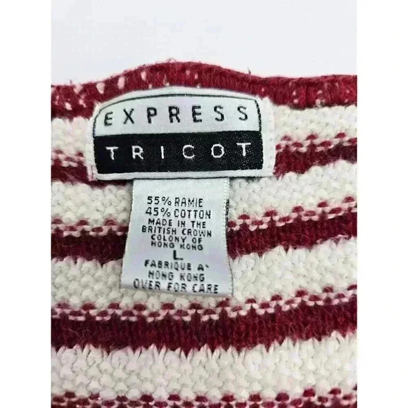 Vtg Express Tricot Women's L Red, White, and Blue Americana 4th of July Vest - Picture 6 of 8